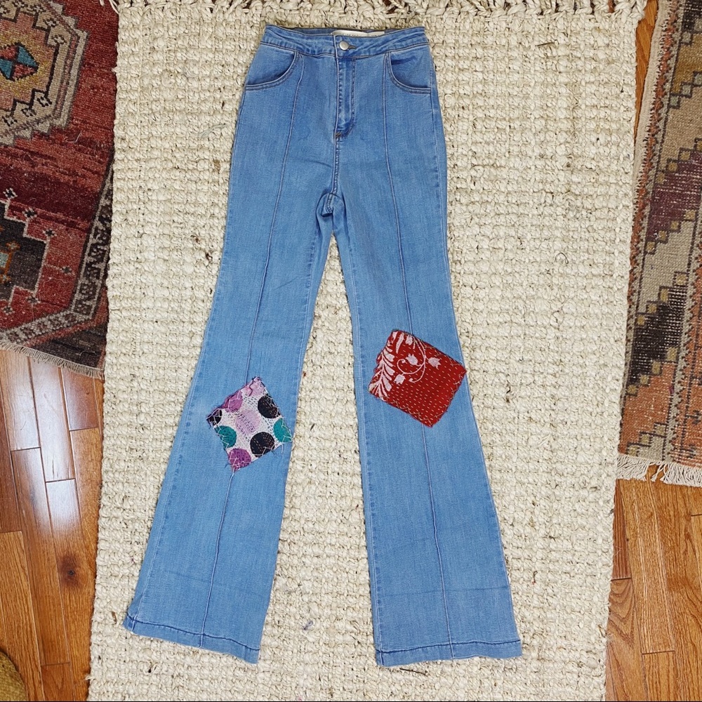 XS/OO Flared Leg- The Morgan Factory- Patch Pants